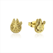 Buy Star Wars Millennium Falcon Stud Earrings - Gold