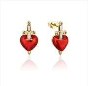 Buy Villains Snow White Evil Queen Heart & Dagger Statement Earrings - Gold