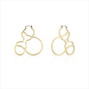 Buy Minnie Outline Hoop Earrings - Gold