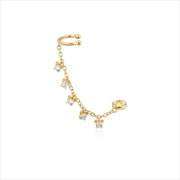 Buy Precious Metal Mickey Mouse Ear Cuff with Chain Stud Earring