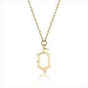 Buy Disney Aladdin Genie Outline Necklace - Gold