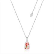 Buy Beauty and the Beast  Enchanted Rose Necklace - Silver
