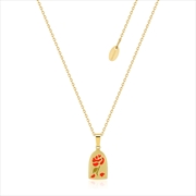 Buy Beauty and the Beast Enchanted Rose Necklace - Gold