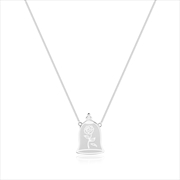 Buy Disney Princess Precious Metal Beauty & the Beast Enchanted Rose Dome Necklace - Silver