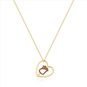 Buy Disney Princess Precious Metal Beauty & the Beast Crystal Enchanted Rose Heart Necklace - Gold