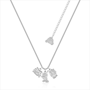 Buy Disney Princess Cinderella Jaq, Gus, & Lucifer Trio Charm Necklace - Silver
