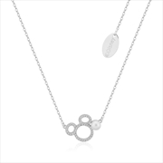 Buy Precious Metal Mickey Mouse Pearl CZ Necklace - Silver