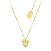 Buy Precious Metal Mickey Mouse Pearl Necklace - Gold