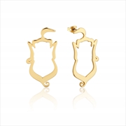 Buy Disney Aladdin Genie Outline Earrings - Gold