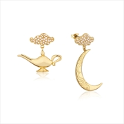 Buy Disney Aladdin Genie Lamp in the Night Earrings - Gold