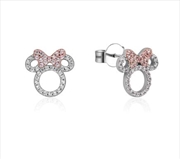 Buy Precious Metal Minnie Mouse Crystal Outline Stud Earrings