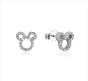 Buy Precious Metal Mickey Mouse Crystal Outline Stud Earrings
