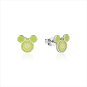 Buy ECC Mickey Mouse Avocado Enamel Stud Earrings