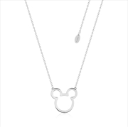 Buy Mickey Mouse Outline Necklace - Silver