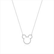 Buy Mickey Mouse Outline Necklace (Cubic Zirconia) - Silver