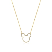 Buy Mickey Mouse Outline Necklace (Cubic Zirconia) - Gold