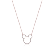 Buy Mickey Mouse Outline Necklace (Cubic Zirconia) - Rose
