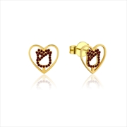 Buy Disney Princess Beauty & the Beast Crystal Enchanted Rose Heart Stud Earrings
