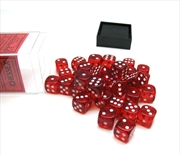 Buy Chessex: CHX 23804 Translucent 12mm d6 Red/White Block (36)