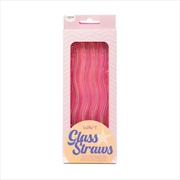 Buy Good Vibes Wavy Glass Straws