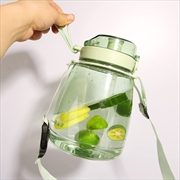 Buy Clear Large Water Bottle Water Jug with Adjustable Shoulder Strap - Green