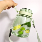 Buy Clear Large Water Bottle Water Jug with Adjustable Shoulder Strap - Green