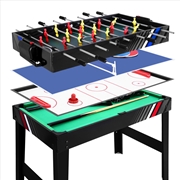 Buy 4FT 4-In-1 Soccer Table Tennis Ice Hockey Pool Game Football Foosball Kids Adult