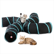 Buy Pet Cat Kitten Puppy 4-Way Tunnel Play Toy Foldable Funny Exercise Tunnel Rabbit
