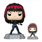 Buy Avengers 60th Anninversary - Black Widow (with Pin) US Exclusive Pop! Vinyl [RS]