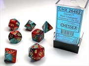 Buy Chessex Polyhedral 7-Die Set Gemini Red-Teal/Gold