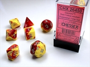 Buy Chessex Polyhedral 7-Die Set Gemini Red-Yellow/White
