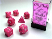 Buy Chessex Polyhedral 7-Die Set Opaque Pink/White