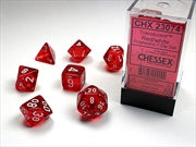 Buy Chessex Polyhedral 7-Die Set Translucent Red/White