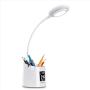 Buy Simplecom EL621 LED Desk Lamp with Pen Holder and Digital Clock Rechargeable