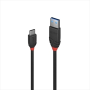 Buy Lindy .5m USB C-A 3A Cable Black Line
