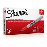 Buy SHARPIE Fine Point Permanent Marker Red Box of 12