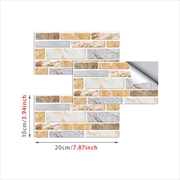 Buy 9PCS Mosaic Marble Bricks Self-adhesive Stickers Golden Fawn