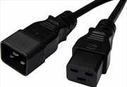 Buy 8WARE Power Extension Cable - IEC-C19 Male to IEC-C20 Female - 5m