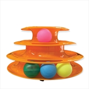 Buy Interactive Cat Track Tower 3 Level LED Ball with Light