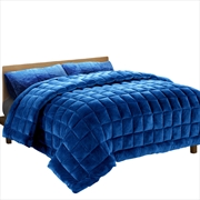 Buy Giselle Bedding Faux Mink Quilt Comforter Winter Throw Blanket Teal Super King