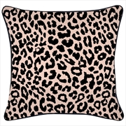 Buy Cushion Cover-With Black Piping-Jungle Peach-45cm x 45cm