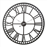 Buy Artiss 60CM Large Wall Clock Roman Numerals Black