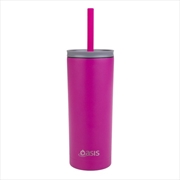 Buy Oasis "Super Sipper" Stainless Steel Double Wall Insulated Tumbler W/ Silicone Head Straw 600ml - Fu
