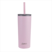 Buy Oasis "Super Sipper" Stainless Steel Double Wall Insulated Tumbler W/ Silicone Head Straw 600ml - Ca