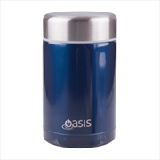 Buy Oasis Stainless Steel Vacuum Insulated Food Flask 450ml - Navy