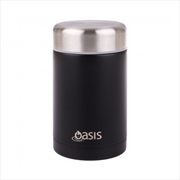 Buy Oasis Stainless Steel Vacuum Insulated Food Flask 450ml - Matte Black