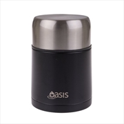 Buy Oasis Stainless Steel Vacuum Insulated Food Flask W/ Spoon 800ml - Matte Black