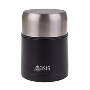Buy Oasis Stainless Steel Vacuum Insulated Food Flask W/ Spoon 600ml - Matte Black