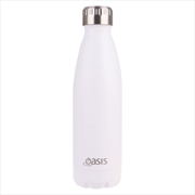 Buy Oasis Stainless Steel Double Wall Insulated Drink Bottle 500Ml - Matte White