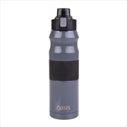 Buy Oasis Stainless Steel Double Wall Insulated Flip-Top Sports Bottle 600Ml - Charcoal Grey 8874CG